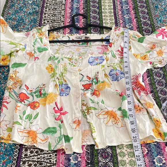 Laura Ashley Floral Blouse - Cream Multicolor - Picture 6 of 6